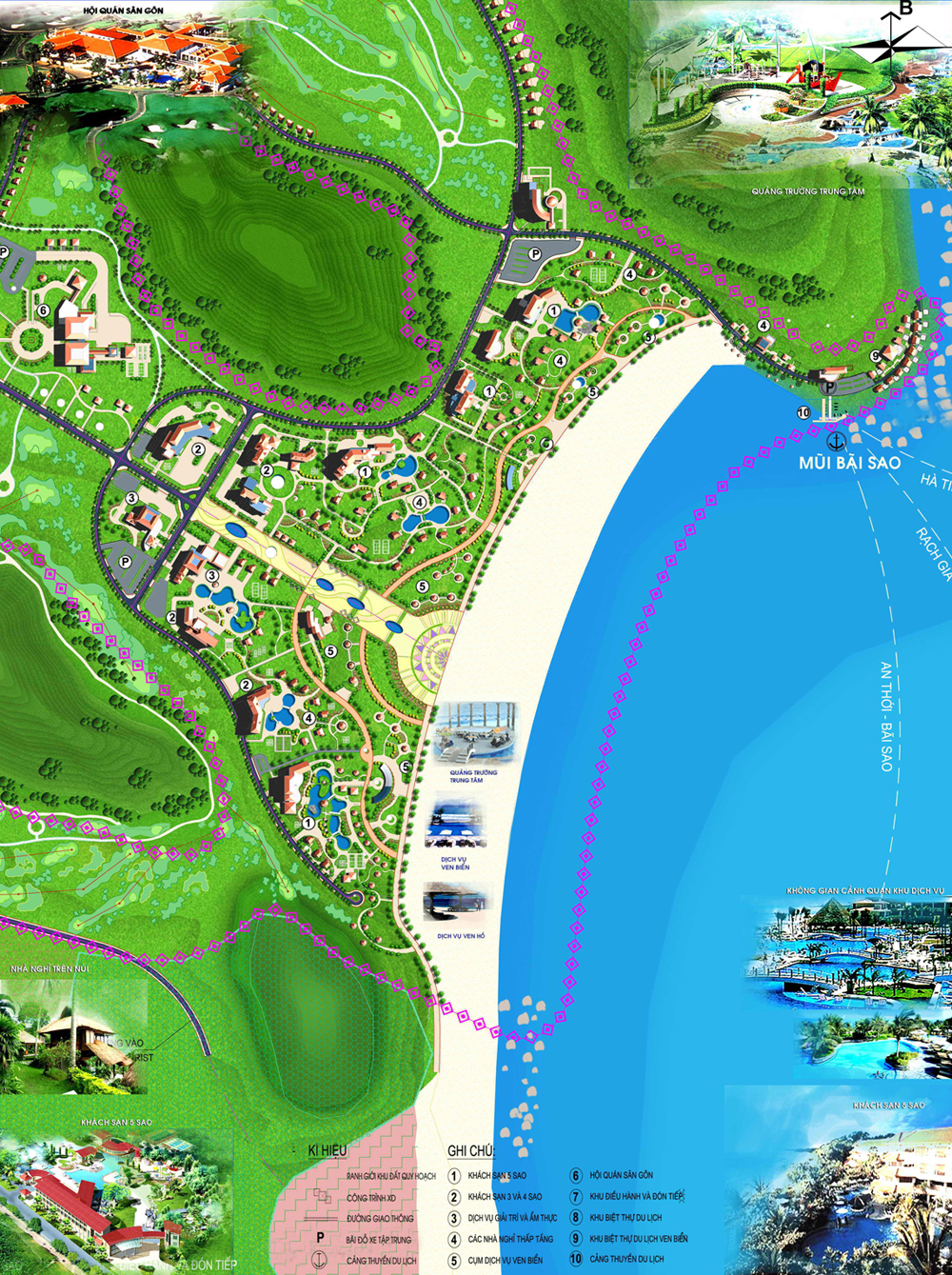 Bản đồ Quy hoạch chi tiết khu du lịch Bãi Sao, Phú Quốc, Kiên Giang.