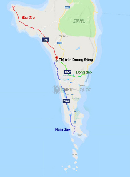 Tuyến Dương Đông – Cửa Cạn – Gành Dầu là tuyến đường huyết mạch của Phú Quốc