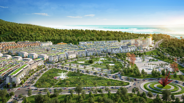 Phối cảnh dự án Meyhomes Capital Phú Quốc tại trung tâm An Thới.