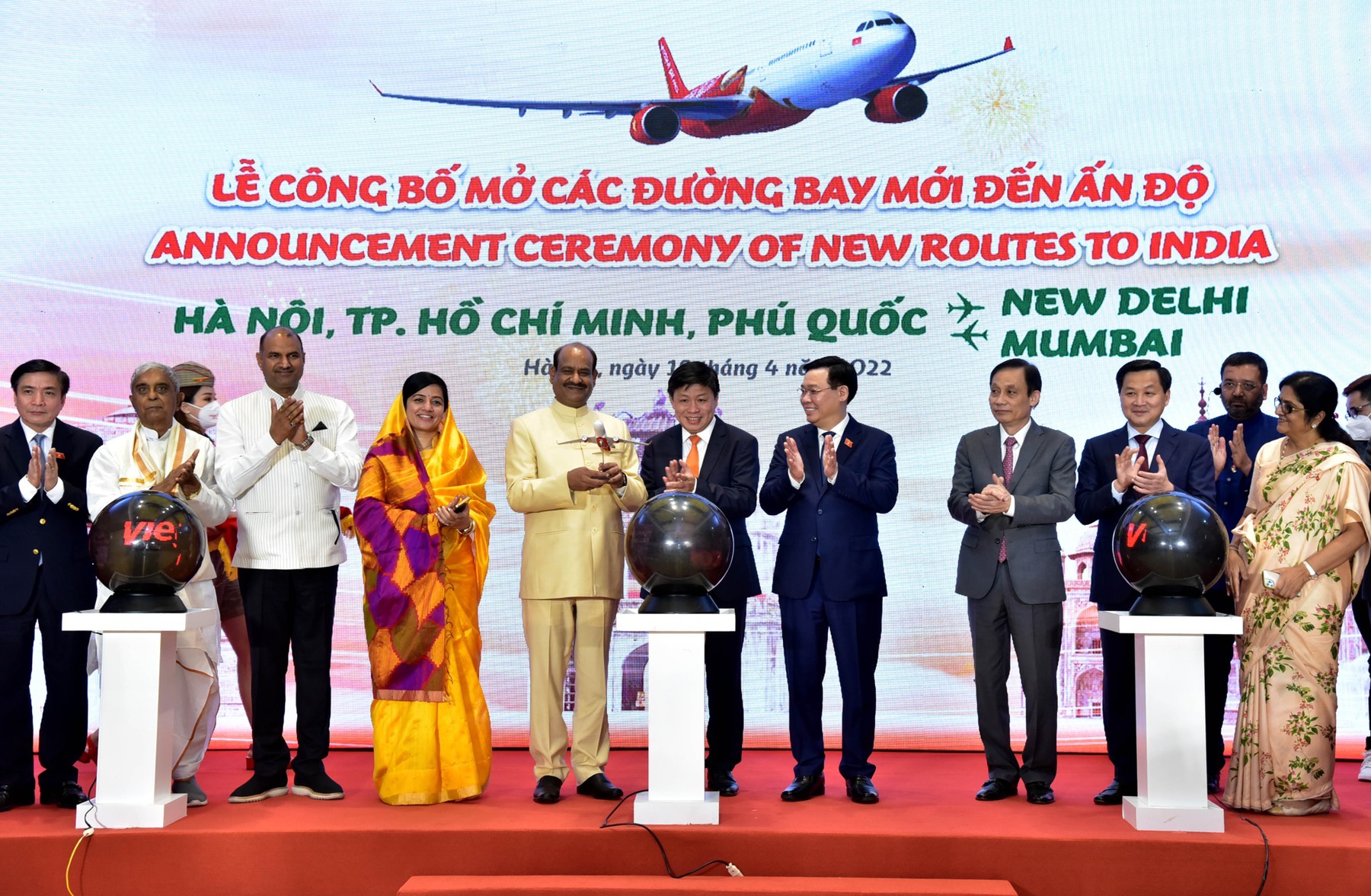 duong bay thang den An Do anh 1  - photo_1 - Lãnh đạo 2 nước chứng kiến sự kiện mở loạt đường bay Việt Nam &#8211; Ấn Độ