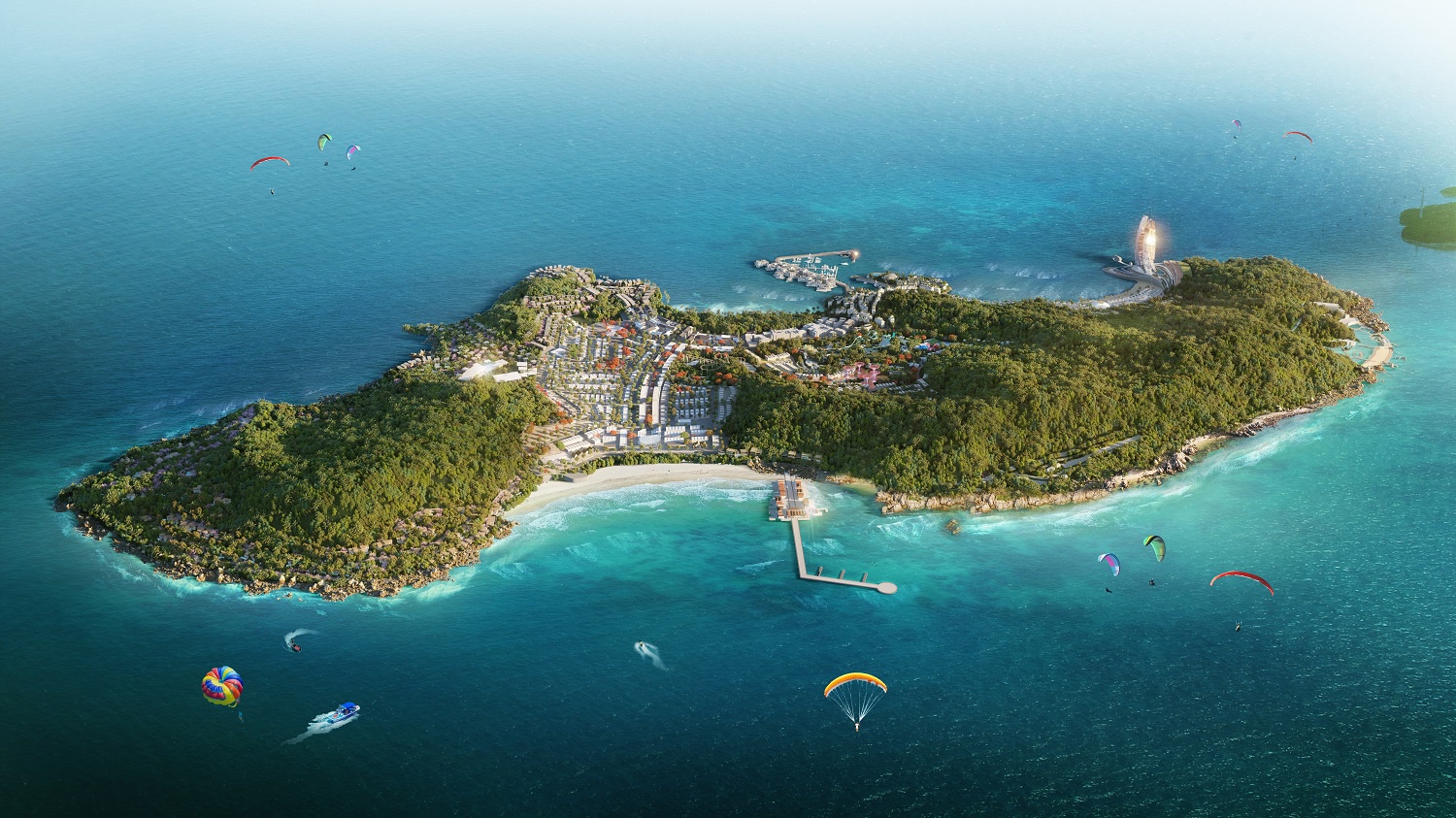 Hon Thom Paradise Island,  Sun Group anh 4  - a03_phoi_canh_tong_the - Hon Thom Paradise Island &#8211; thiên đường nghỉ dưỡng mới tại đảo ngọc